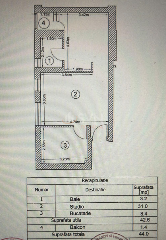 1 camera cu loc parcare exterior inclus Bucuresti/Pipera