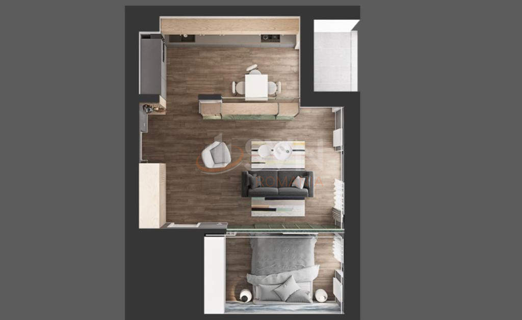 1 camera cu loc parcare subteran inclus Bucuresti/Pipera