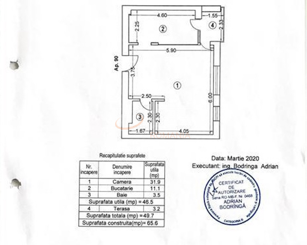 1 camera cu loc parcare subteran inclus Bucuresti/Pipera