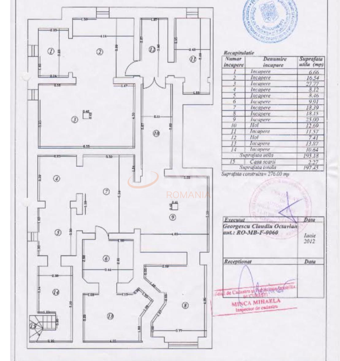 10 camere cu loc parcare exterior inclus Bucuresti/Kiseleff