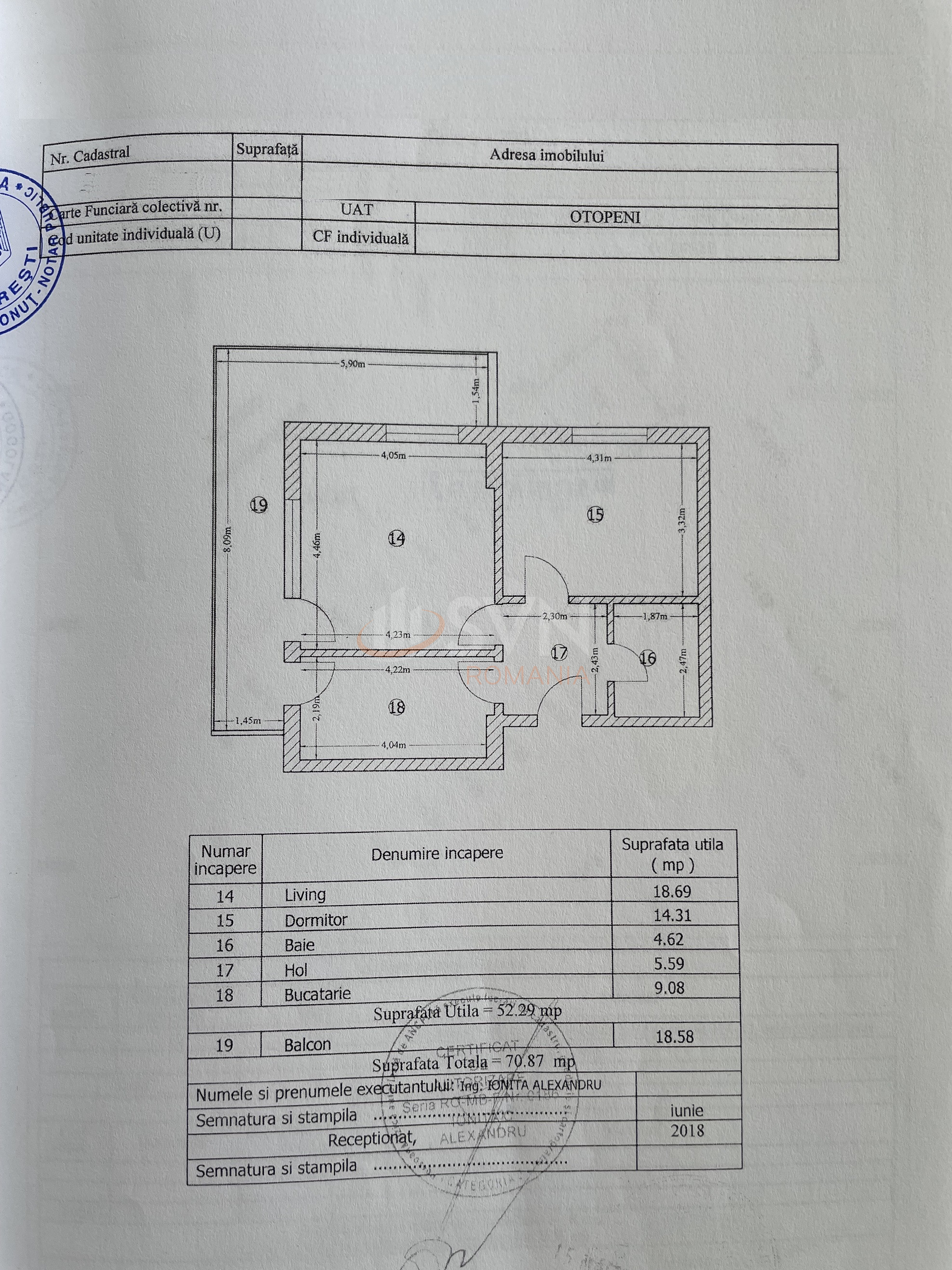 2 camere cu loc parcare exterior inclus Ilfov/Otopeni