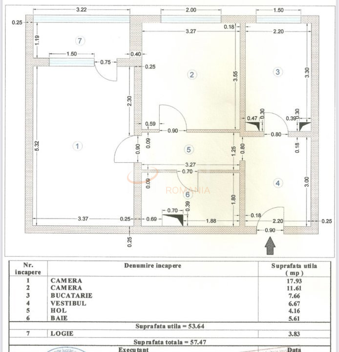 2 camere cu loc parcare exterior inclus Bucuresti/Lujerului
