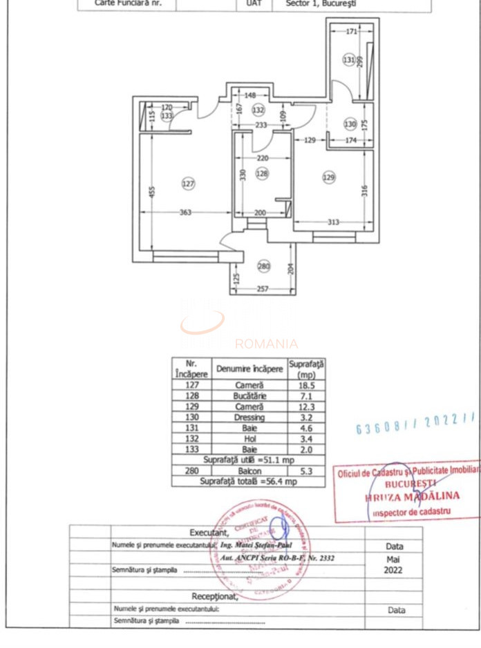 2 camere cu loc parcare exterior inclus Bucuresti/Pipera