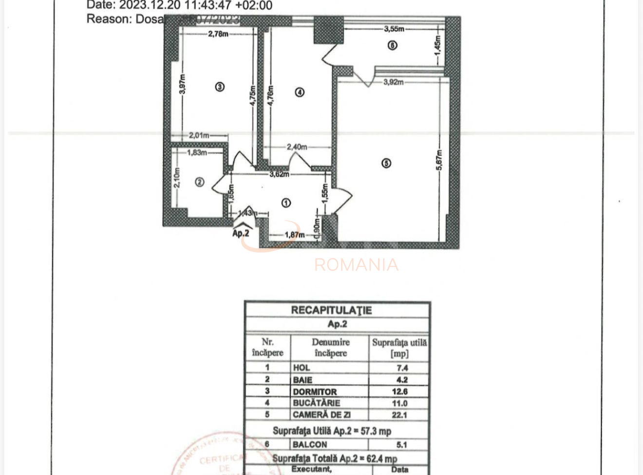 2 camere cu loc parcare exterior inclus Bucuresti/Parcul Carol