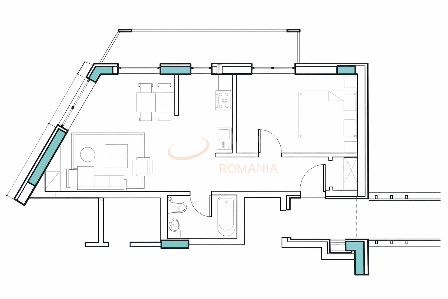 2 camere cu loc parcare exterior inclus Bucuresti/Tineretului