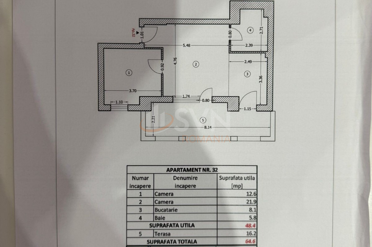 2 camere cu loc parcare exterior inclus Bucuresti/Pipera