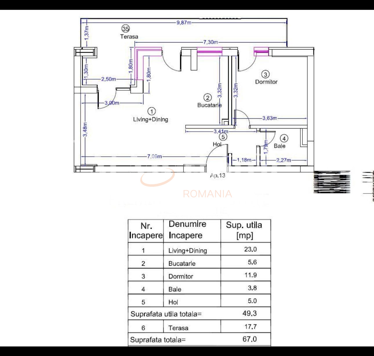 2 camere cu loc parcare exterior inclus Bucuresti/Aviatiei