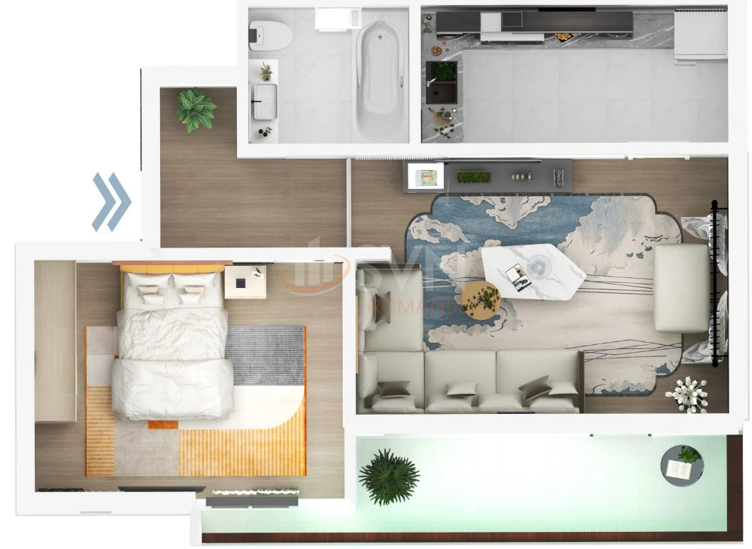 2 camere cu loc parcare exterior inclus Ilfov/Otopeni