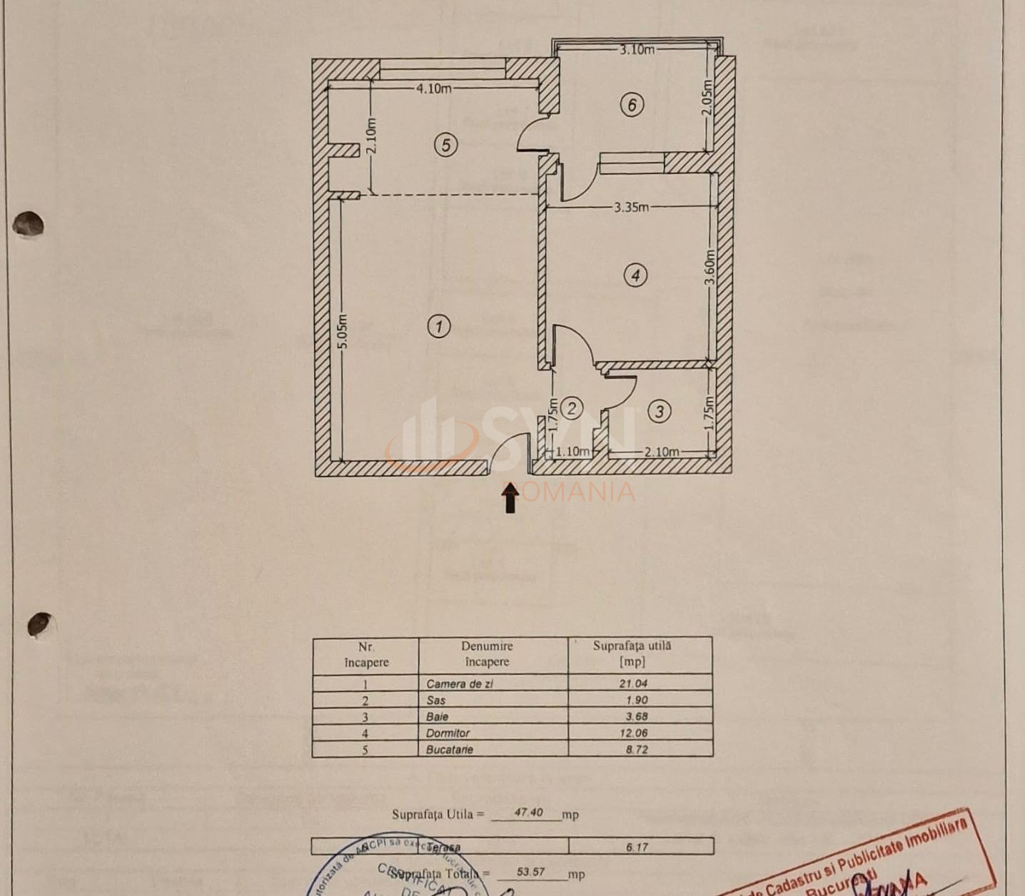 2 camere cu loc parcare exterior inclus Bucuresti/Baneasa