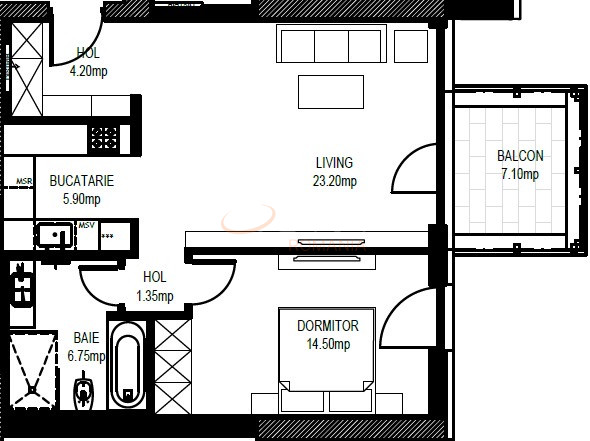 2 camere cu loc parcare subteran inclus Bucuresti/Herastrau