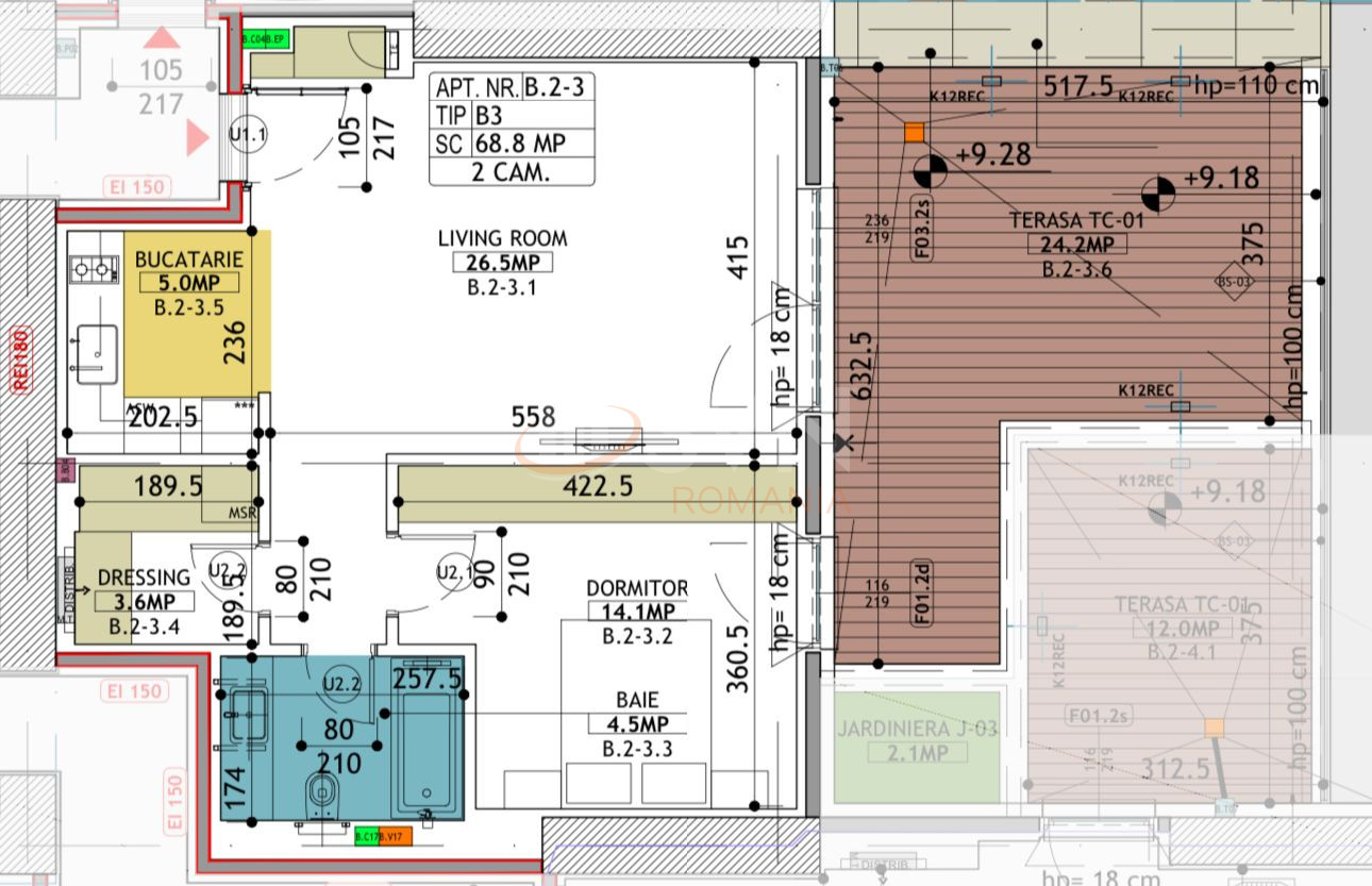 2 camere cu loc parcare subteran inclus Bucuresti/Aviatiei