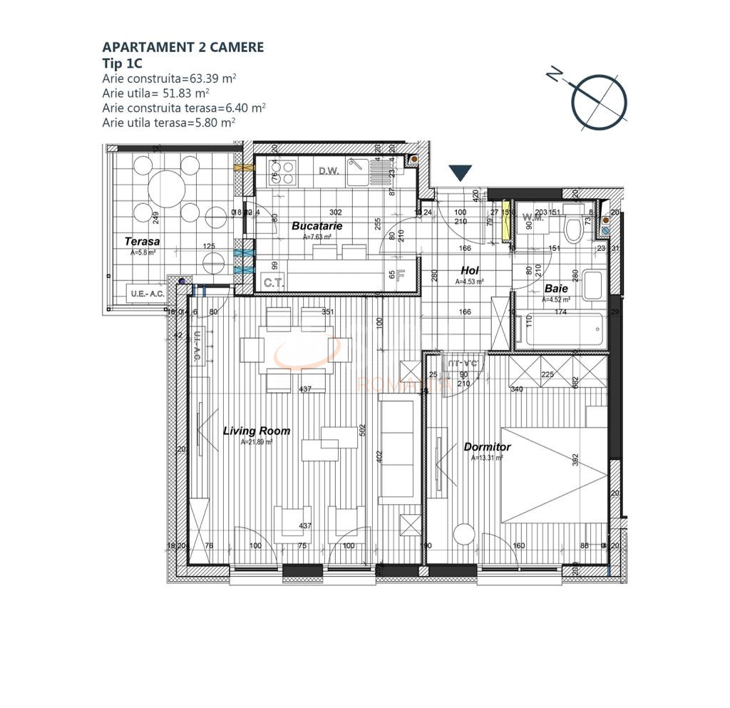 2 camere cu loc parcare subteran inclus Ilfov/Voluntari