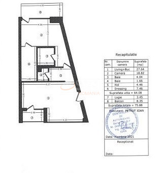 2 camere cu loc parcare subteran inclus Bucuresti/Banu Manta
