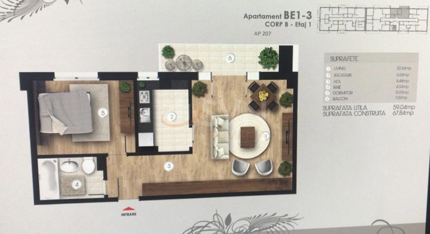 2 camere cu loc parcare subteran inclus Bucuresti/Pipera