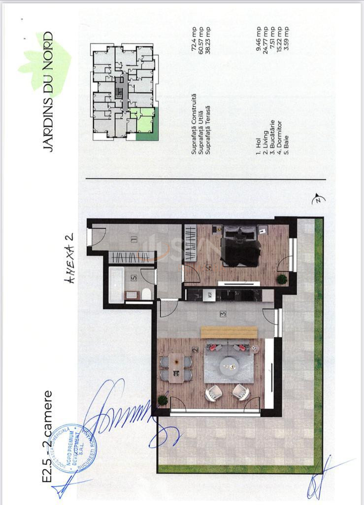 2 camere cu loc parcare subteran inclus Bucuresti/Dn 1