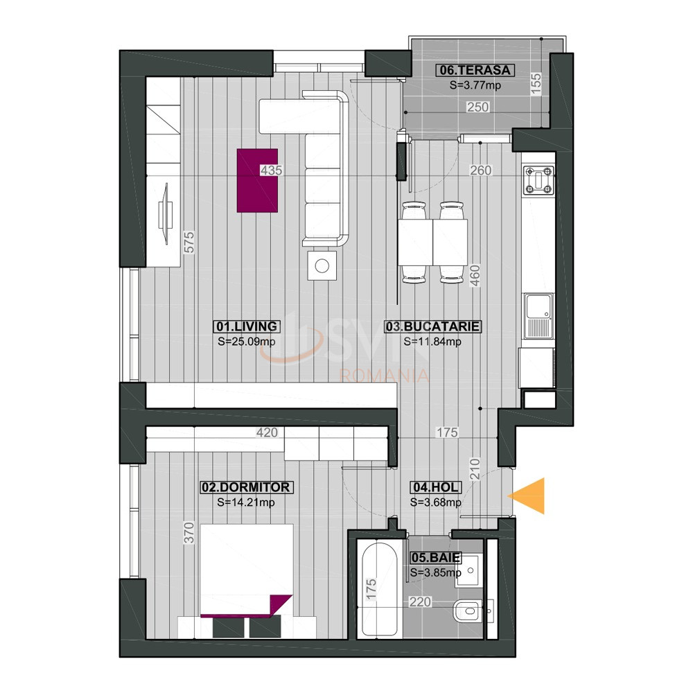 2 camere cu loc parcare subteran inclus Bucuresti/Aviatiei