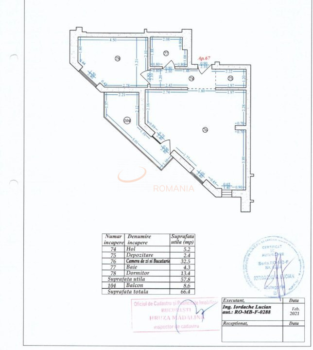 2 camere cu loc parcare subteran inclus Bucuresti/Herastrau