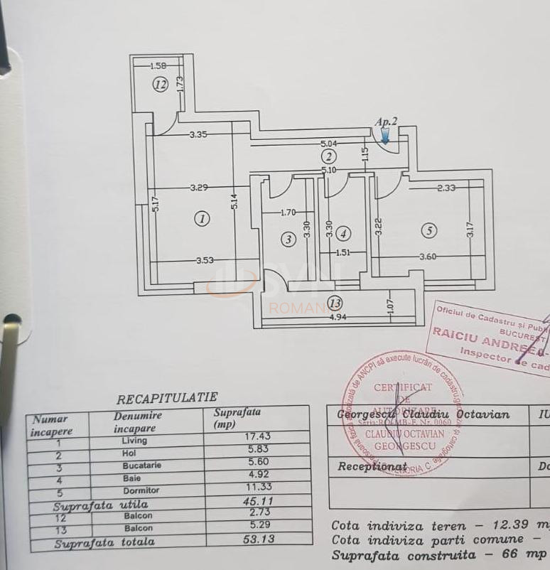 2 camere cu loc parcare subteran inclus Bucuresti/Gara De Nord