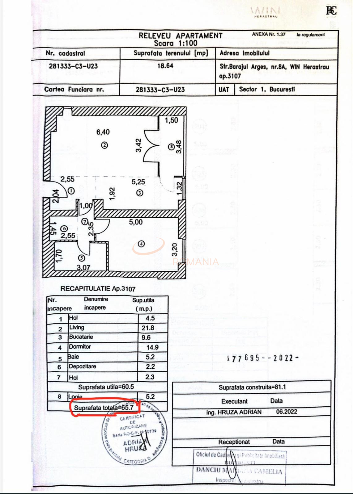 2 camere cu loc parcare subteran inclus Bucuresti/Herastrau