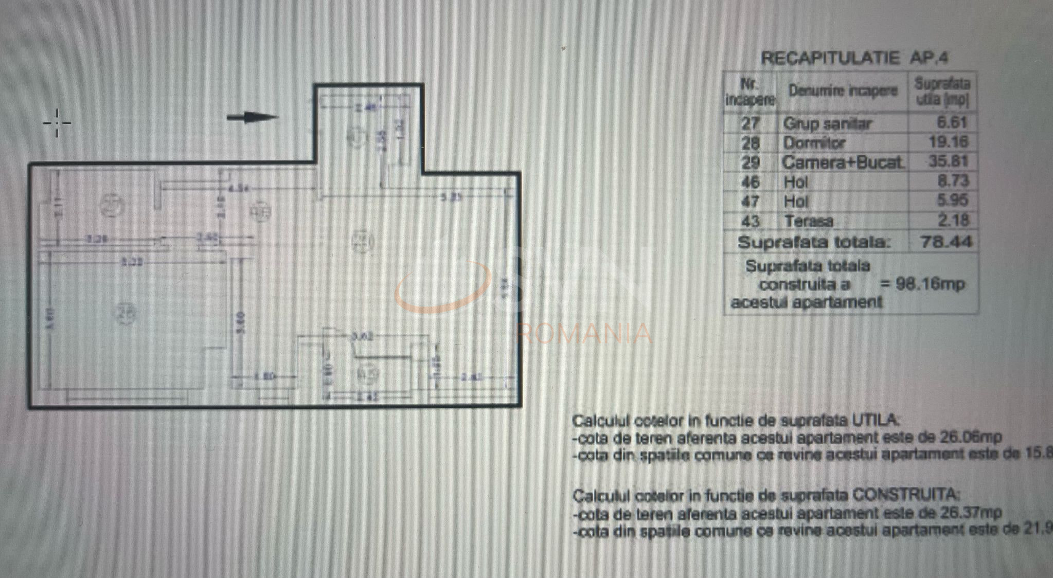 2 camere cu loc parcare subteran inclus Bucuresti/Floreasca