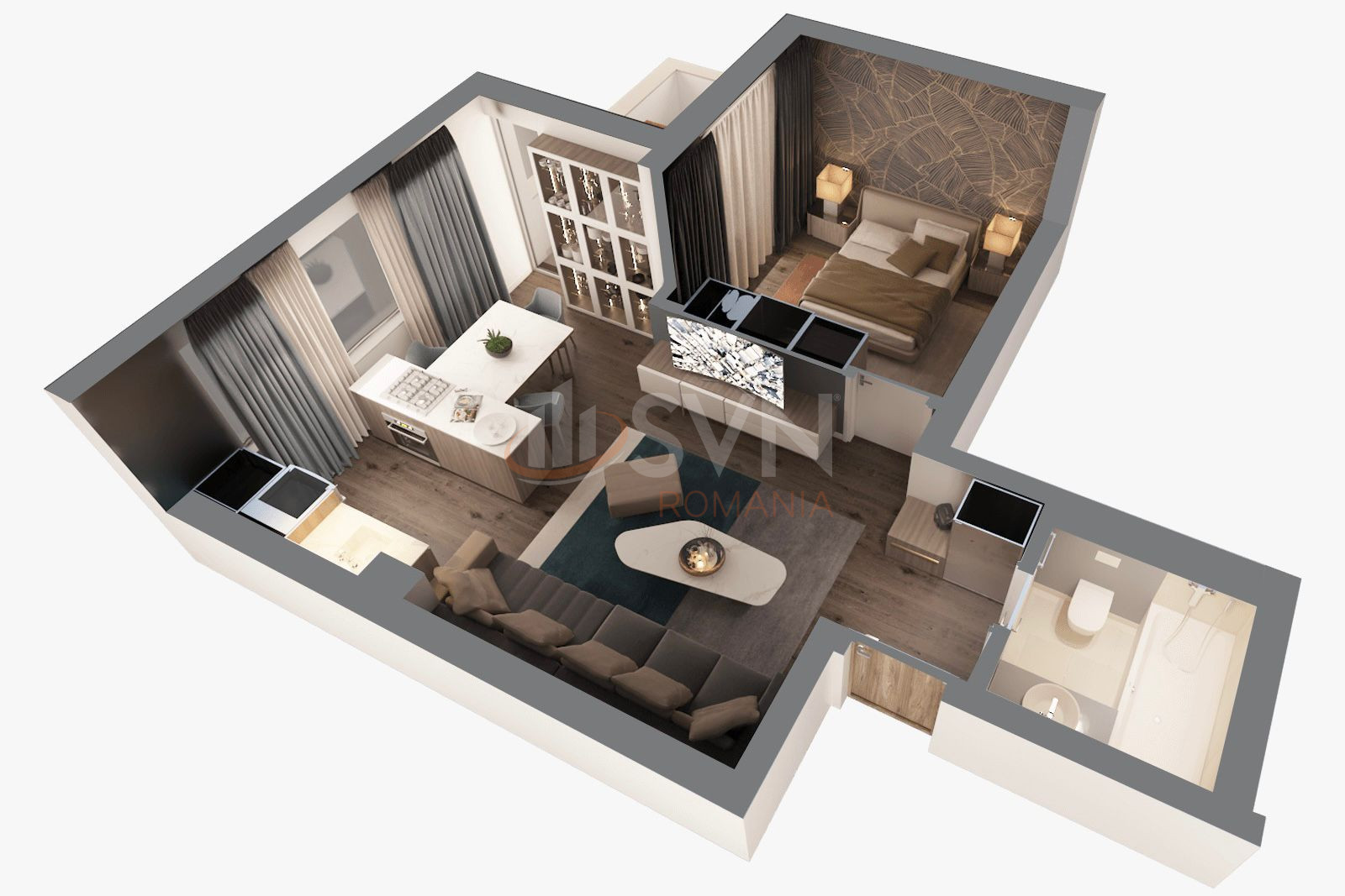 2 camere cu loc parcare subteran inclus Bucuresti/Pipera