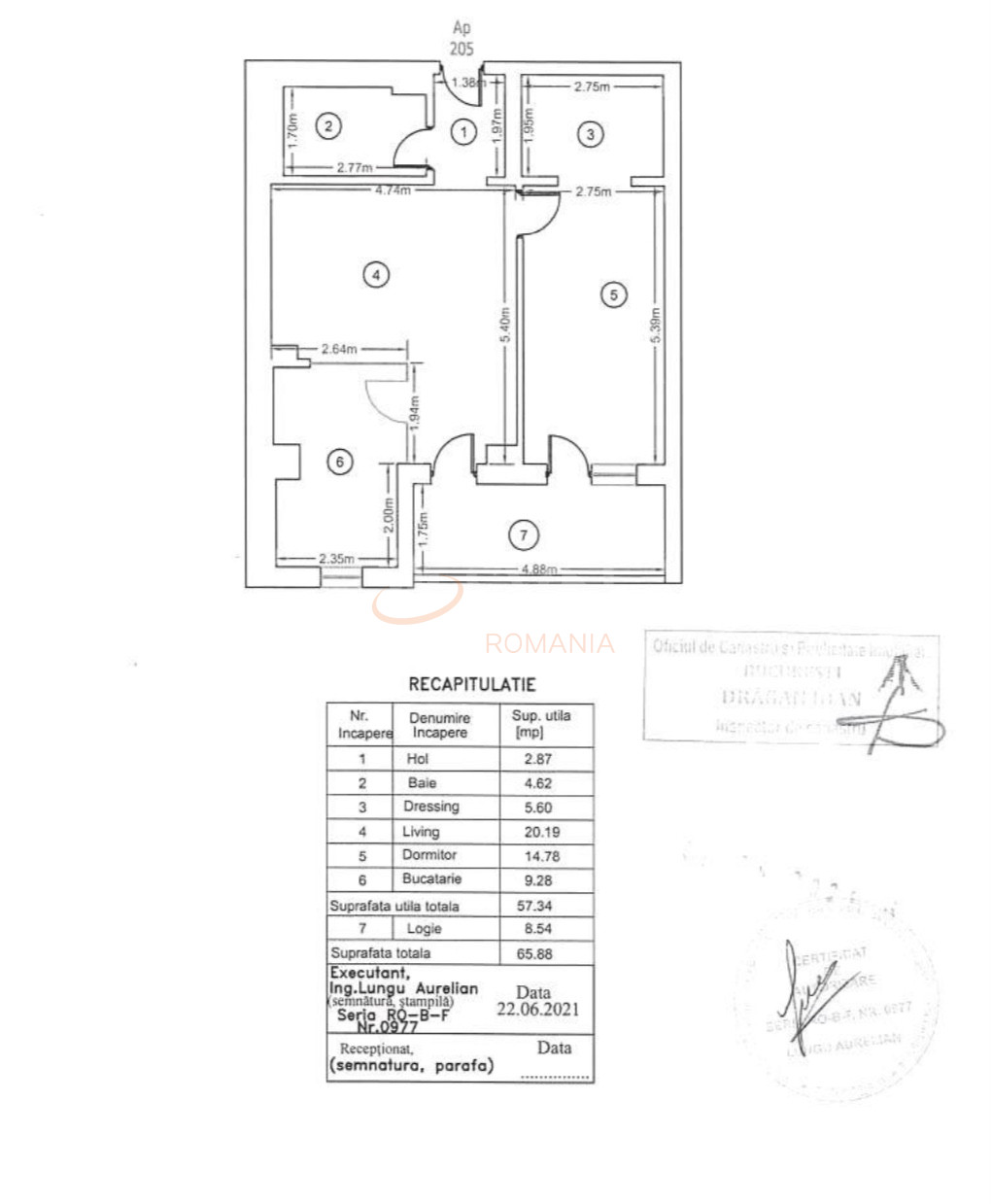 2 camere cu loc parcare subteran inclus Bucuresti/Nerva Traian