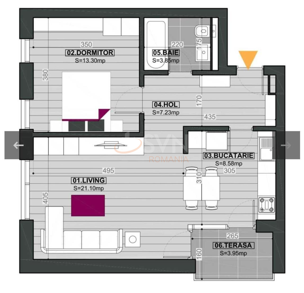 2 camere cu loc parcare subteran inclus Bucuresti/Pipera