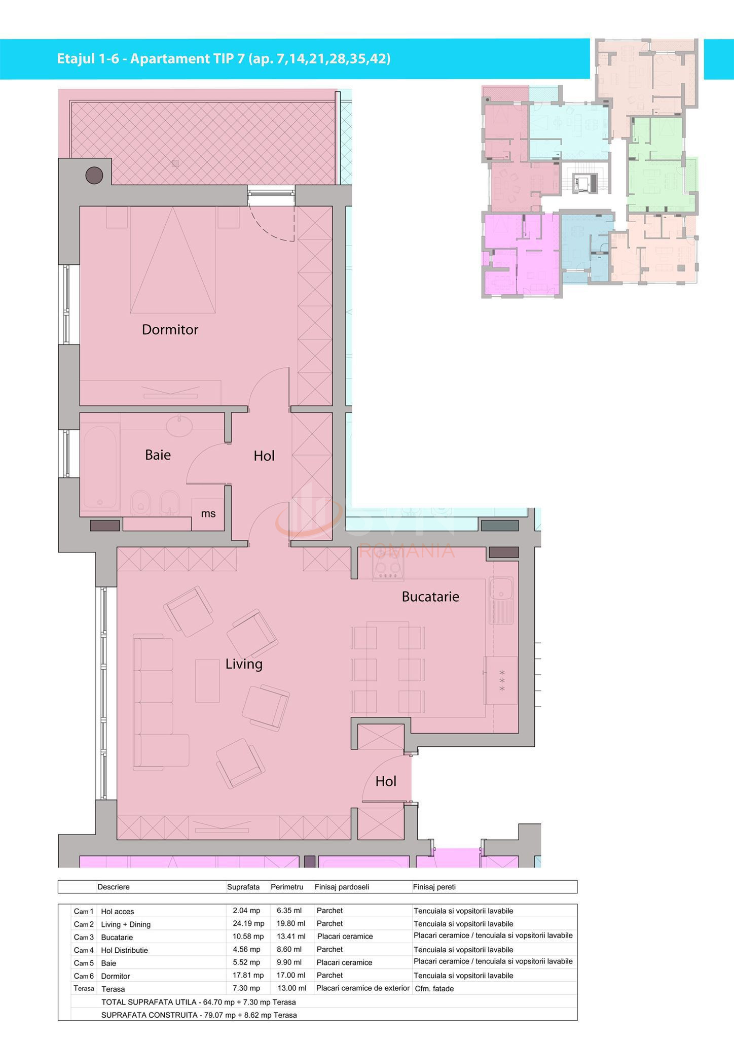 2 camere cu loc parcare subteran inclus Bucuresti/Aviatiei