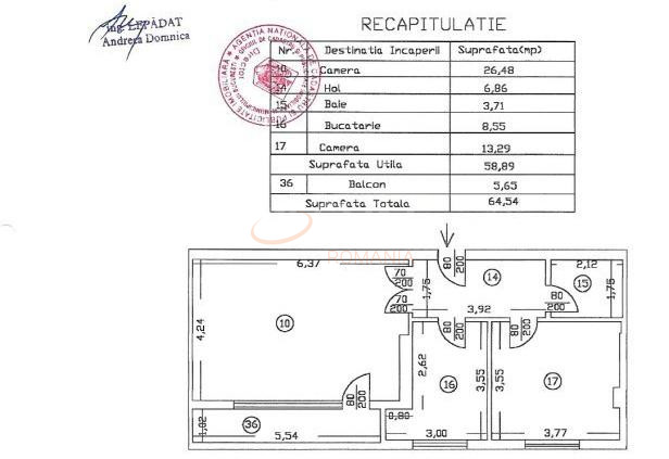 2 camere cu loc parcare subteran inclus Bucuresti/Aviatiei