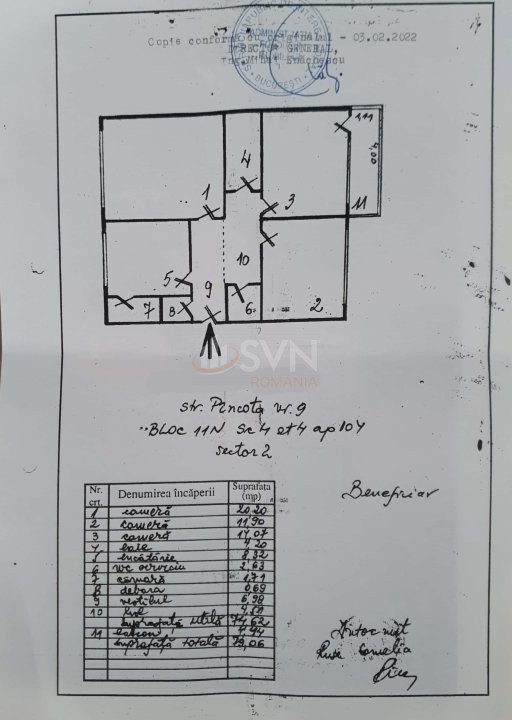 3 camere cu loc parcare exterior inclus Bucuresti/Doamna Ghica