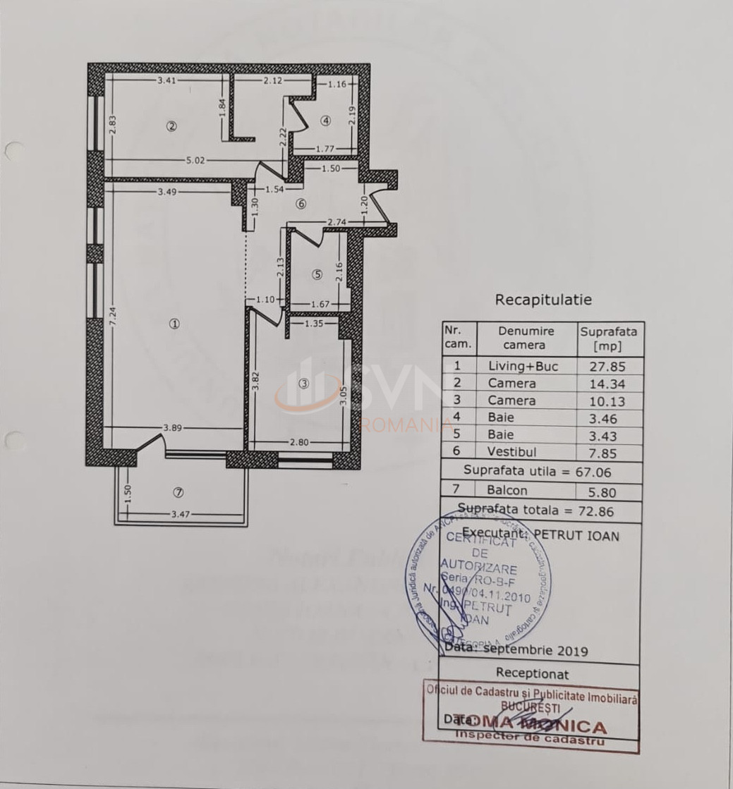 3 camere cu loc parcare exterior inclus Bucuresti/Basarabia