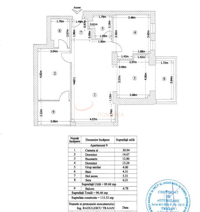 3 camere cu loc parcare exterior inclus Bucuresti/Aviatiei