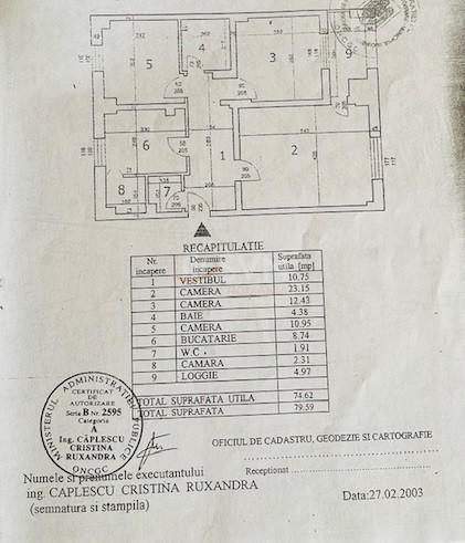 3 camere cu loc parcare exterior inclus Bucuresti/Matei Basarab