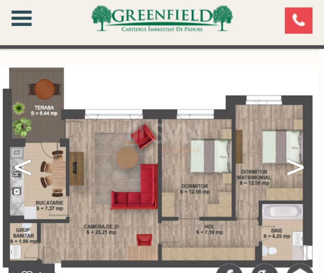 3 camere cu loc parcare exterior inclus Bucuresti/Baneasa