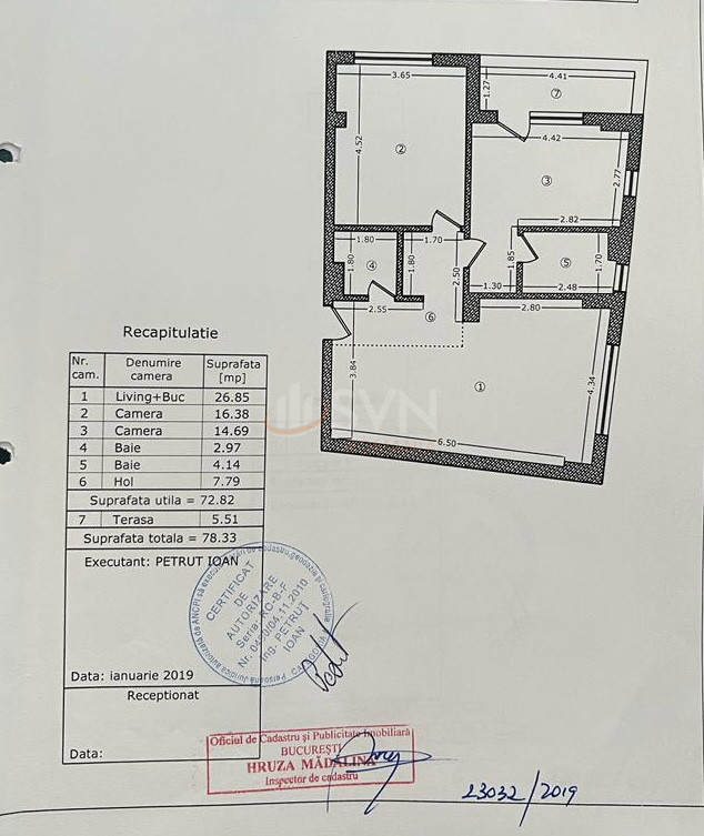 3 camere cu loc parcare exterior inclus Bucuresti/Barbu Vacarescu