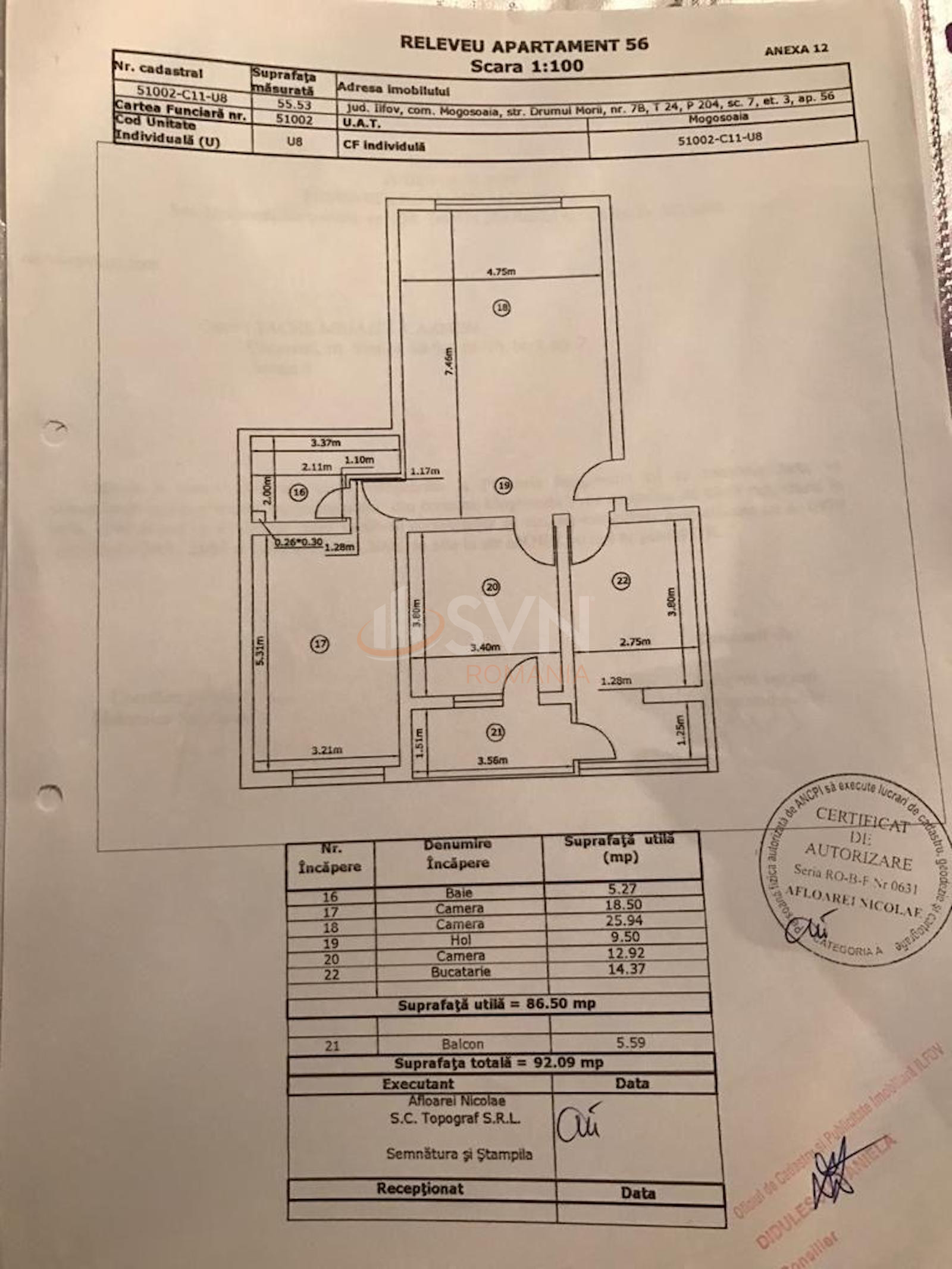 3 camere cu loc parcare exterior inclus Ilfov/Mogosoaia