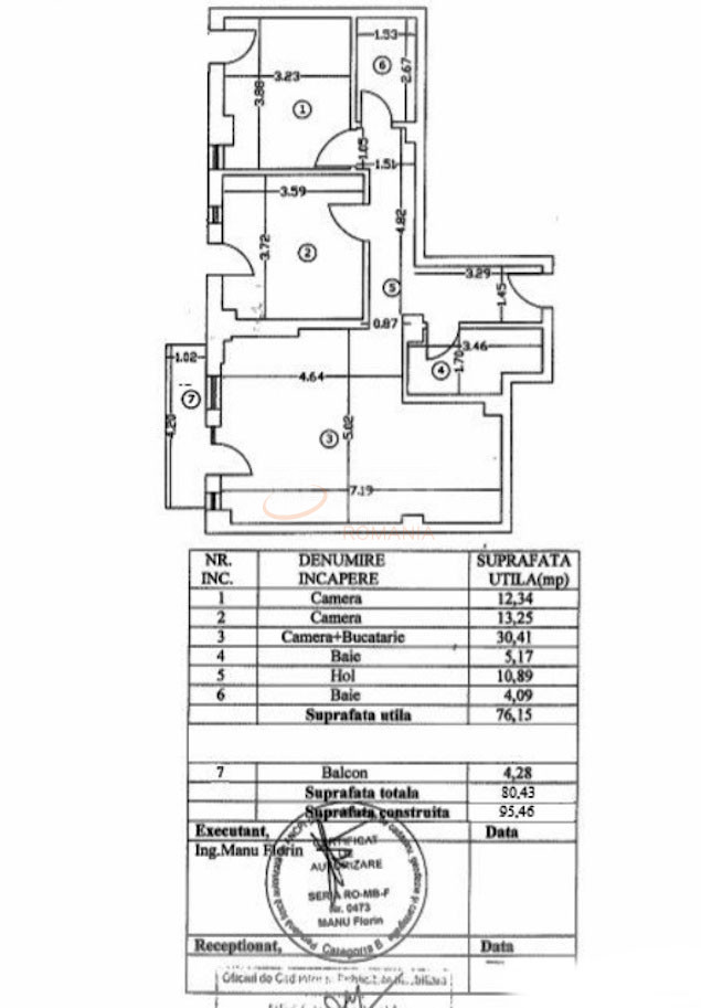 3 camere cu loc parcare exterior inclus Bucuresti/Aviatiei