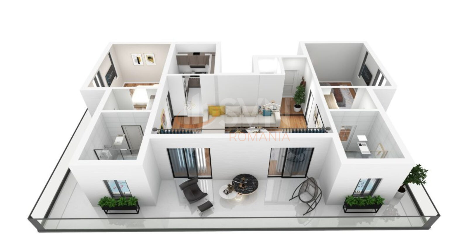 3 camere cu loc parcare exterior inclus Ilfov/Otopeni