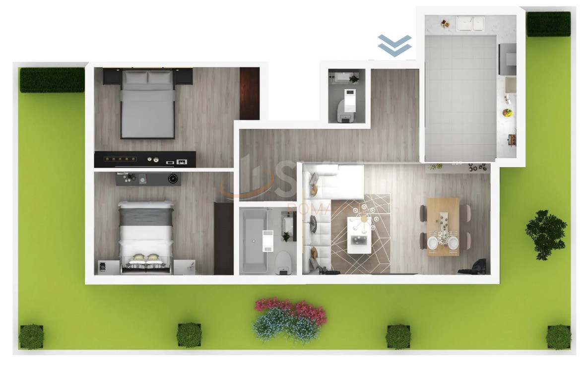 3 camere cu loc parcare exterior inclus Ilfov/Otopeni