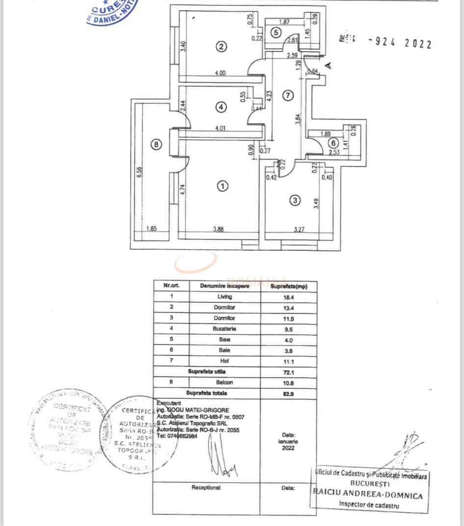 3 camere cu loc parcare exterior inclus Bucuresti/Timpuri Noi