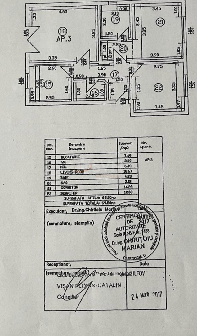 3 camere cu loc parcare exterior inclus Bucuresti/Fundeni