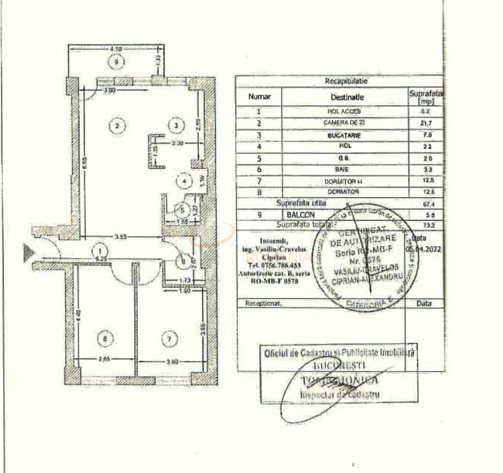 3 camere cu loc parcare exterior inclus Bucuresti/Barbu Vacarescu