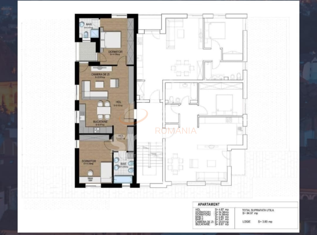 3 camere cu loc parcare exterior inclus Cluj/Europa