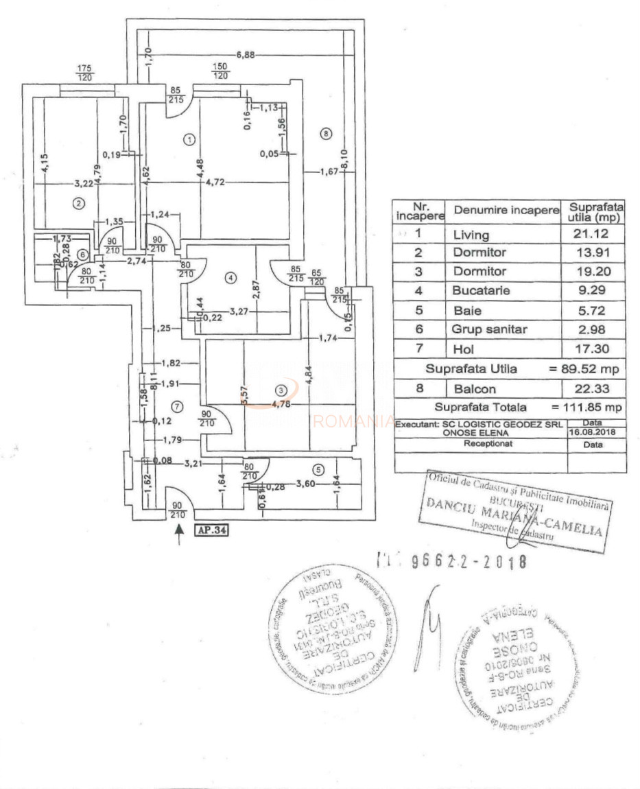 3 camere cu loc parcare subteran inclus Bucuresti/Vitan