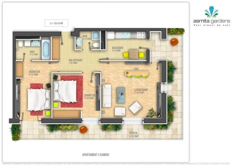 3 camere cu loc parcare subteran inclus Bucuresti/Tineretului