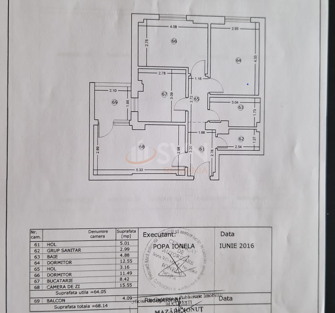 3 camere cu loc parcare subteran inclus Bucuresti/Pacii