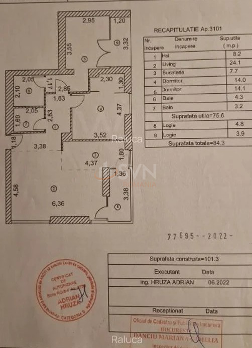 3 camere cu loc parcare subteran inclus Bucuresti/Herastrau