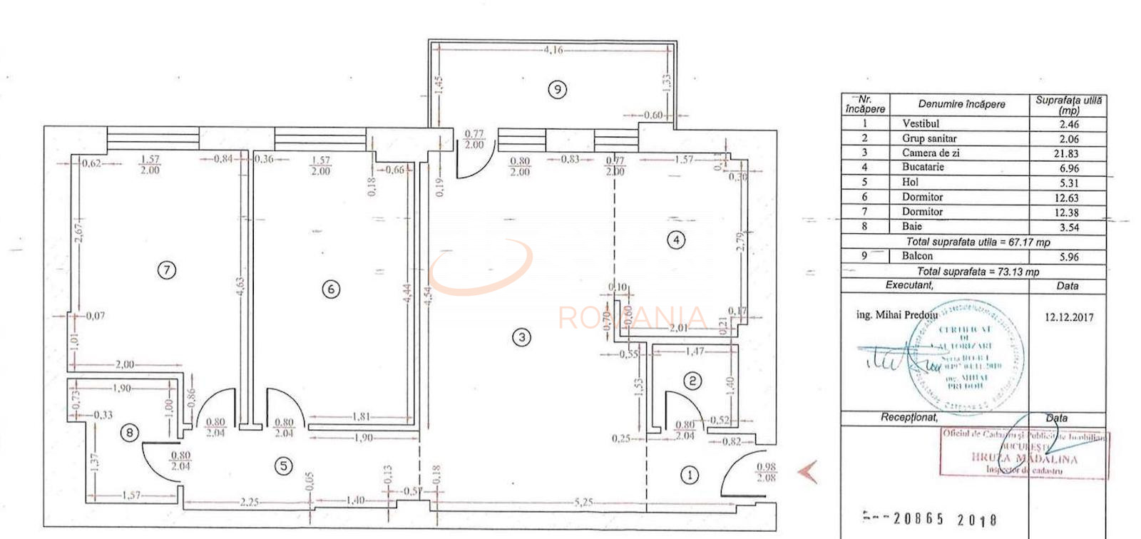 3 camere cu loc parcare subteran inclus Bucuresti/Barbu Vacarescu