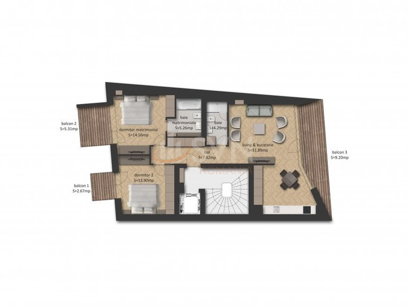 3 camere cu loc parcare subteran inclus Bucuresti/Dorobanti