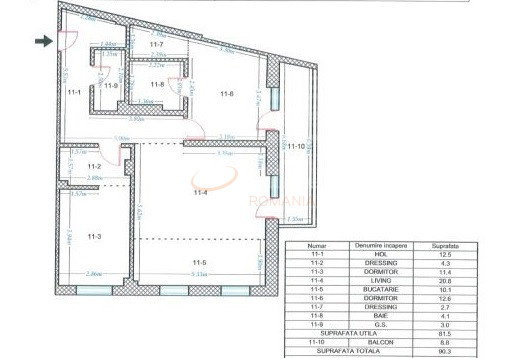 3 camere cu loc parcare subteran inclus Bucuresti/Piata Muncii